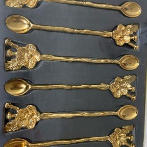 tea spoons 6 pieces gold